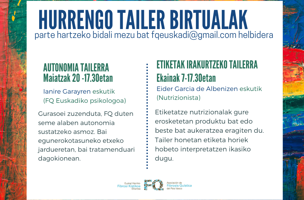 PRÓXIMOS TALLERES | HURRENGO TAILERRAK